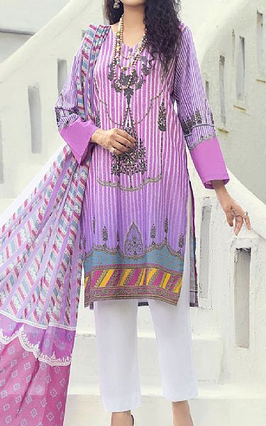 Khas Heliotrope Purple Lawn Suit | Pakistani Dresses in USA- Image 1
