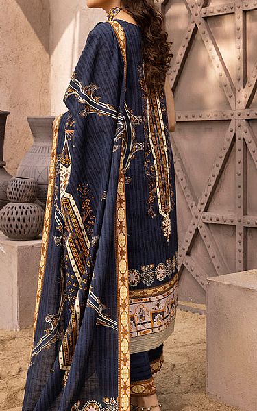 Khas Navy Blue Khaddar Suit | Pakistani Dresses in USA- Image 2