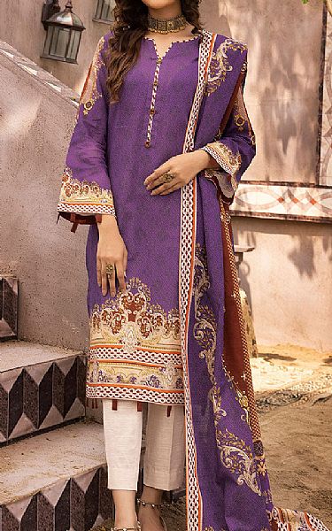 Khas Purple Khaddar Suit | Pakistani Winter Dresses- Image 1