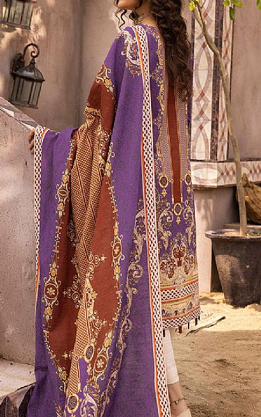Khas Purple Khaddar Suit | Pakistani Winter Dresses- Image 2