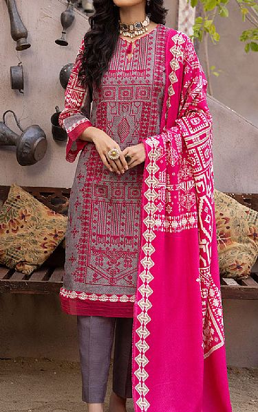 Khas Mauve/Pink Khaddar Suit | Pakistani Dresses in USA- Image 1