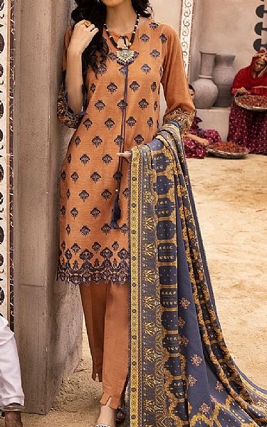 Khas Fawn Khaddar Suit | Pakistani Winter Dresses- Image 1