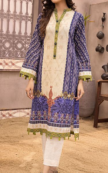 Khas Off-white Khaddar Suit (2 Pcs) | Pakistani Winter Dresses- Image 1