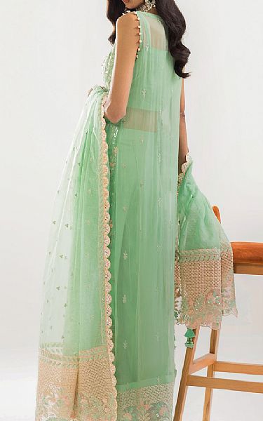 Khas Mint Green Chiffon Suit | Pakistani Embroidered Chiffon Dresses- Image 2