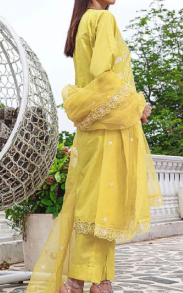 Khas Yellow Cambric Suit | Pakistani Winter Dresses- Image 2