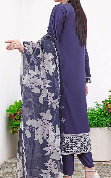 Khas Navy Blue Cambric Suit | Pakistani Winter Dresses- Image 2