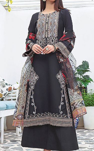 Khas Black Cambric Suit | Pakistani Winter Dresses- Image 1