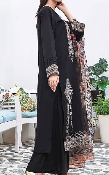 Khas Black Cambric Suit | Pakistani Winter Dresses- Image 2
