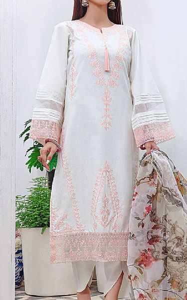 White Cambric Suit | Khas Pakistani Winter Dresses