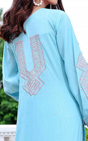 Khas Light Turquoise Cambric Suit | Pakistani Winter Dresses- Image 2