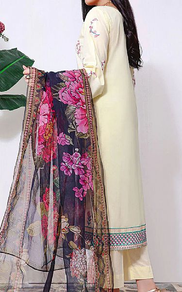 Off-white Cambric Suit | Khas Pakistani Winter Dresses