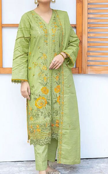 Khas Pastel Green Khaddar Suit | Pakistani Winter Dresses in USA- Image 1