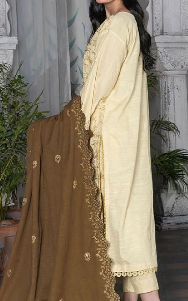 Khas Ivory Khaddar Suit | Pakistani Winter Dresses in USA- Image 2