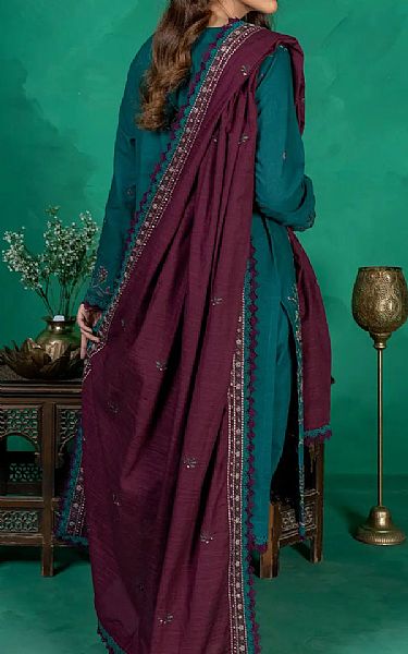Khas Teal Khaddar Suit | Pakistani Winter Dresses in USA- Image 2