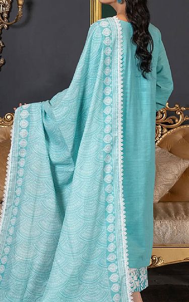 Khas Light Turquoise Khaddar Suit | Pakistani Winter Dresses in USA- Image 2
