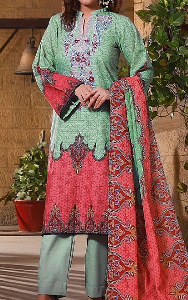 Khas Emerald Green Khaddar Suit | Pakistani Dresses in USA- Image 1