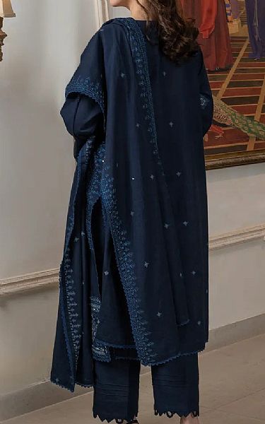 Khas Navy Blue Khaddar Suit | Pakistani Winter Dresses in USA- Image 2