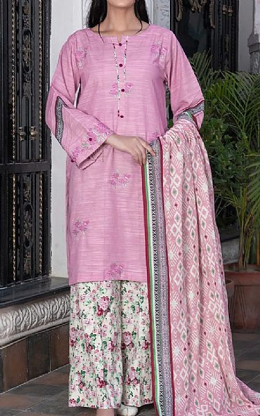 Khas Pink Pearl Khaddar Suit | Pakistani Winter Dresses in USA- Image 1