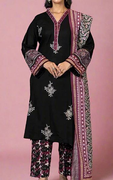 Khas Black Khaddar Suit | Pakistani Winter Dresses in USA- Image 1