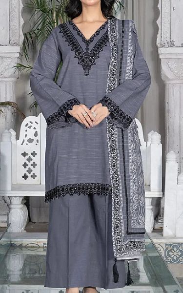 Khas Grey Khaddar Suit | Pakistani Winter Dresses in USA- Image 1