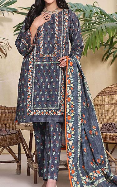 Khas Mid Grey Khaddar Suit | Pakistani Winter Dresses- Image 1