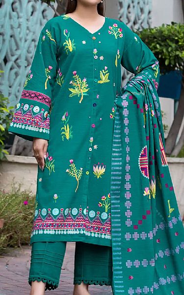 Khas Sea Green Khaddar Suit | Pakistani Winter Dresses in USA- Image 1