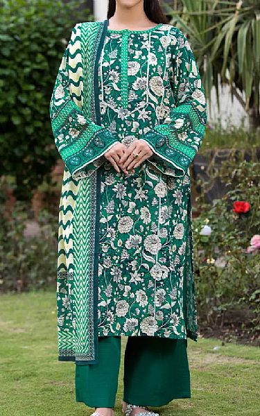 Khas Emarld Green Khaddar Suit | Pakistani Winter Dresses in USA- Image 1