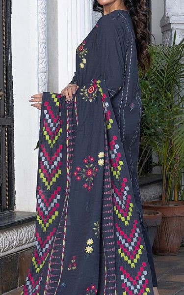 Khas Charcoal Grey Khaddar Suit | Pakistani Winter Dresses in USA- Image 2