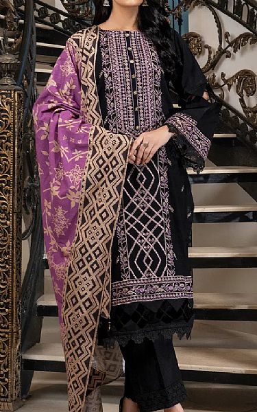 Khas Black Khaddar Suit | Pakistani Winter Dresses in USA- Image 1