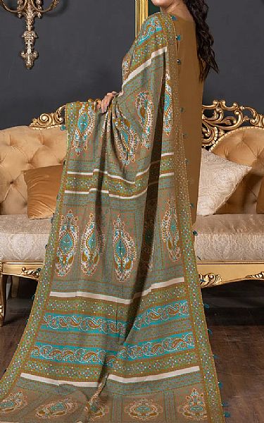 Khas Dirt Brown Khaddar Suit | Pakistani Winter Dresses in USA- Image 2