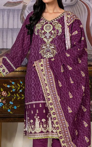 Khas Grape Purple Khaddar Suit | Pakistani Winter Dresses in USA- Image 1