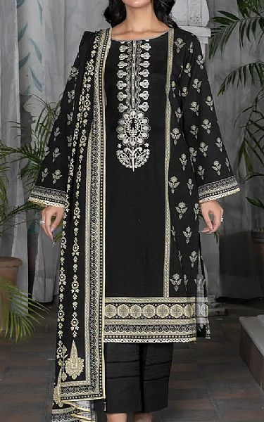 Khas Black Khaddar Suit | Pakistani Winter Dresses in USA- Image 1