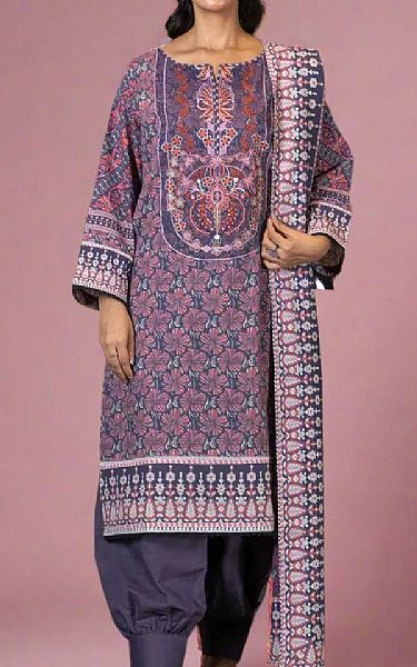 Khas Purple Taupe Khaddar Suit | Pakistani Winter Dresses in USA- Image 1
