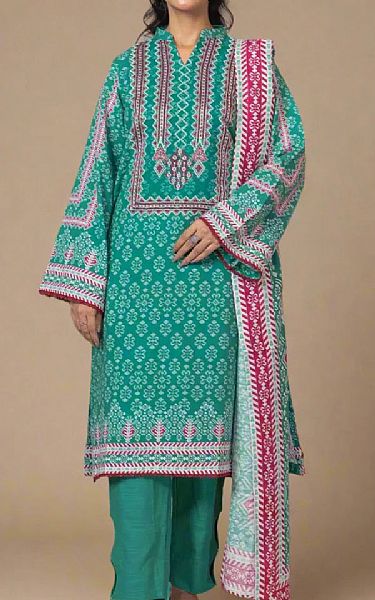 Khas Sea Green Khaddar Suit | Pakistani Winter Dresses in USA- Image 1