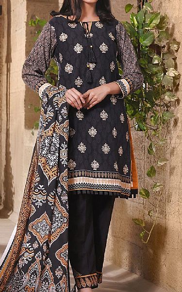 Khas Black Khaddar Suit | Pakistani Dresses in USA- Image 1