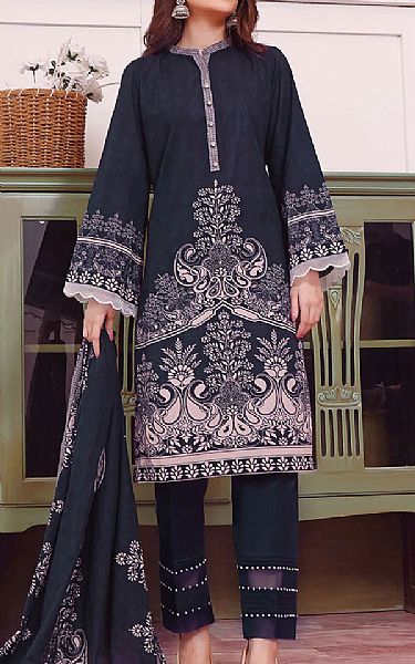 Khas Black Lawn Suit | Pakistani Dresses in USA- Image 1