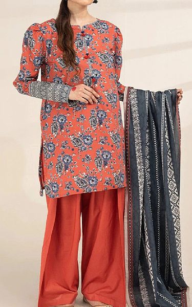 Khas Sunrise Orange Lawn Suit | Pakistani Lawn Dress in USA- Image 1
