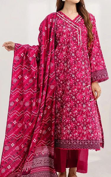 Khas Berry Pink Lawn Suit | Pakistani Lawn Dress in USA- Image 1