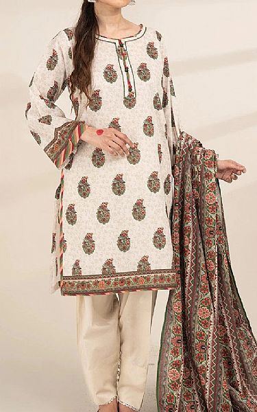 Khas Beige Lawn Suit | Pakistani Lawn Dress in USA- Image 1