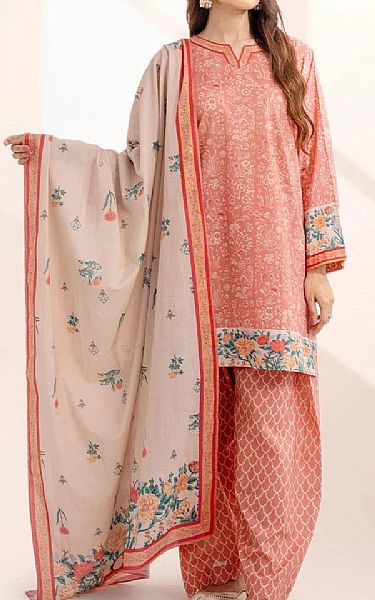 Khas Peach Lawn Suit | Pakistani Lawn Dress in USA- Image 1