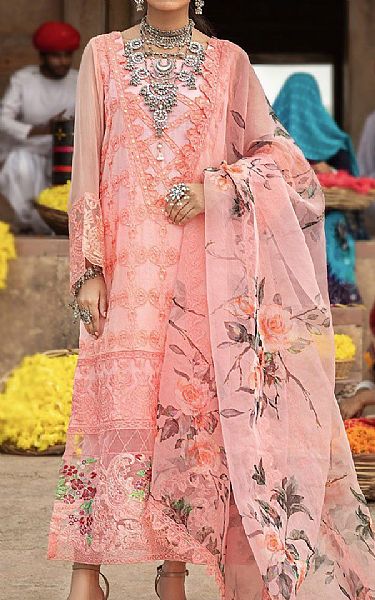 Khas Rose Pink Chiffon Suit | Pakistani Dresses in USA- Image 1