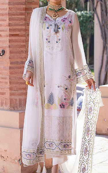 Khas White Chiffon Suit | Pakistani Dresses in USA- Image 1
