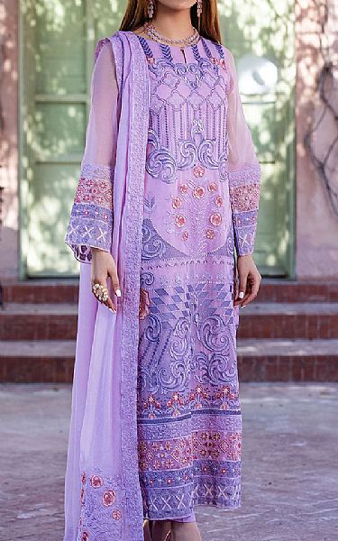 Khas Pale Purple Chiffon Suit | Pakistani Dresses in USA- Image 1