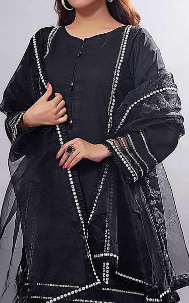 Khas Black Lawn Suit (2 Pcs) | Pakistani Lawn Suits- Image 2