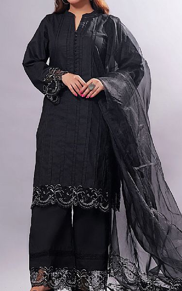 Khas Black Lawn Suit (2 Pcs) | Pakistani Lawn Suits- Image 1