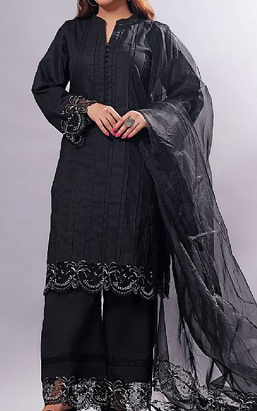 Khas Black Lawn Suit (2 Pcs) | Pakistani Lawn Dress in USA- Image 1