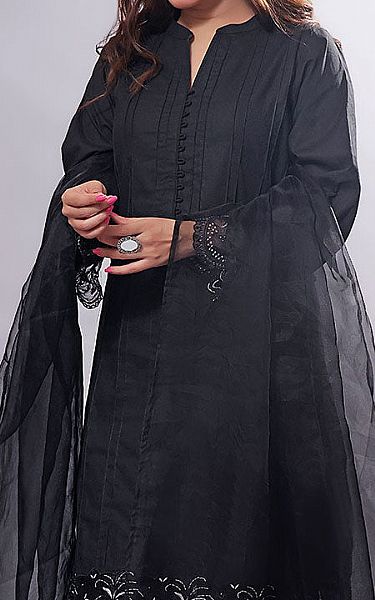 Khas Black Lawn Suit (2 Pcs) | Pakistani Lawn Dress in USA- Image 2