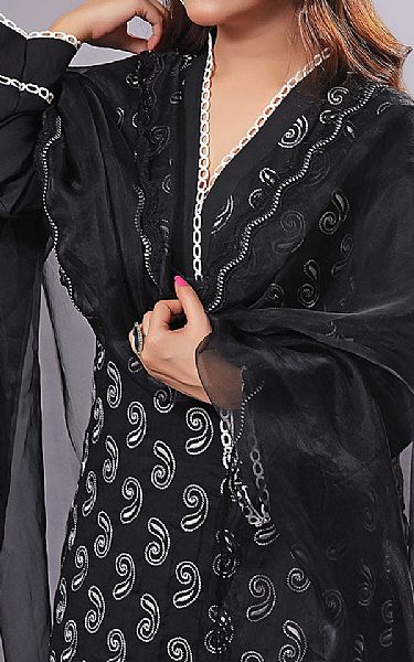 Khas Black/White Lawn Suit (2 Pcs) | Pakistani Lawn Suits- Image 2