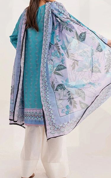 Khas Fountain Blue Lawn Suit (2 pcs) | Pakistani Lawn Dress in USA- Image 2