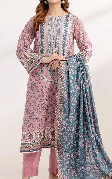 Khas Dusty Pink Lawn Suit (2 pcs) | Pakistani Lawn Dress in USA- Image 1